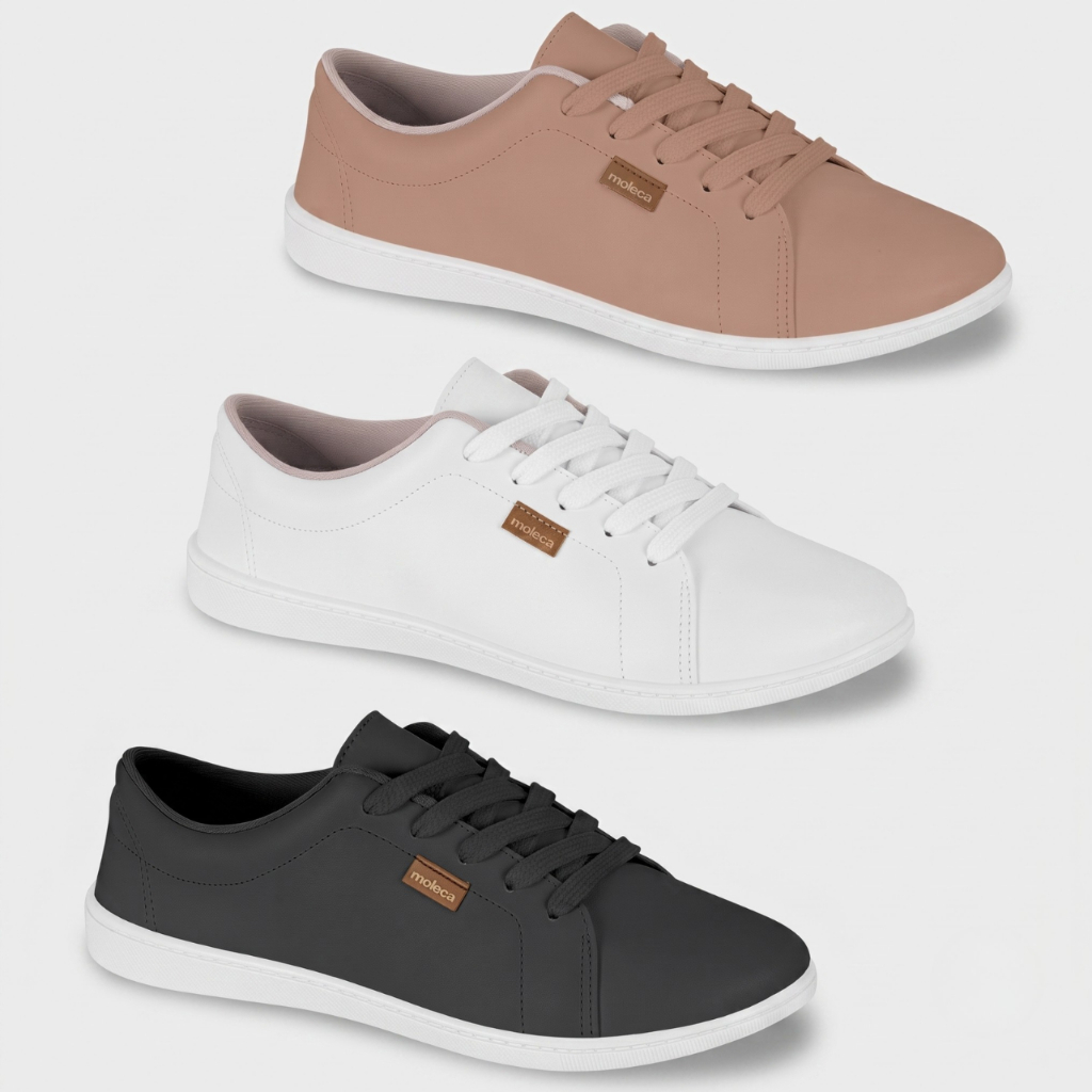 Tenis Feminino Moleca Casual Basico Conforto Trabalho