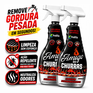 Limpa Grelha Churras Desengordurante Churrasqueira Spray Remove Gordura Pesada Limpa Fogão Grill Forno Coifa Air Fryer