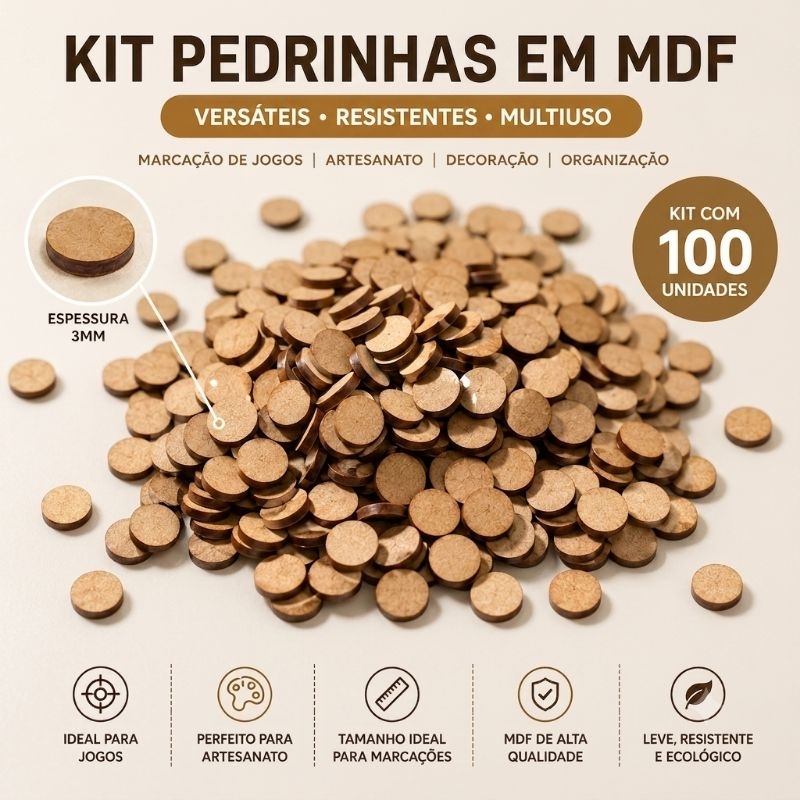 KIT COM 100 Pedrinhas para Jogos de truco, bingo e outros Jogos marcadores de jogos