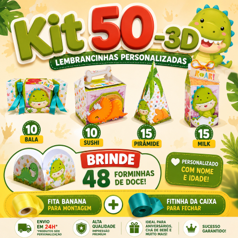 Lembrancinha dinossauro do Dino Baby para aniversário personalizadas