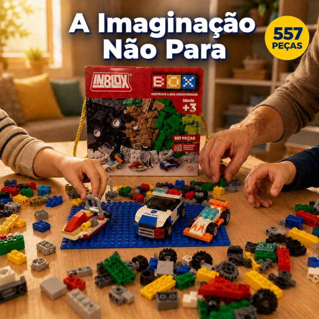 Blocos de Montar Inblox 557 Peças Educativo Construção Criativa Infantil Brinquedo Compativel · foto 2