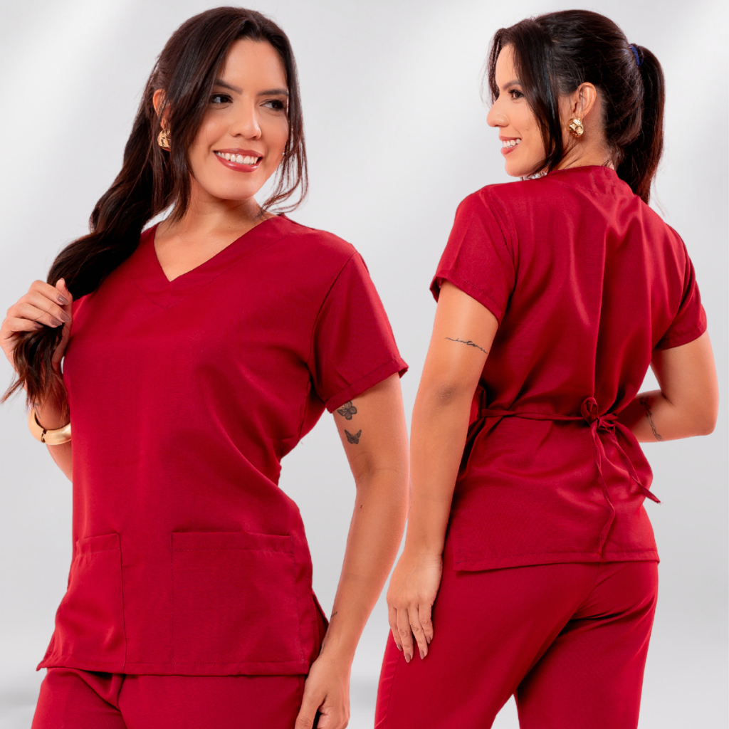 Blusa Bata Acinturada Avulsa Unissex Pijama Cirurgico Scrub Hospitalar Feminino Masculino