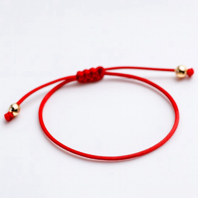 Pulseira Vermelha Proteção, Fio de Seda Minimalista Acessório Feminino/Masculino ajustável (28 cm) unidade