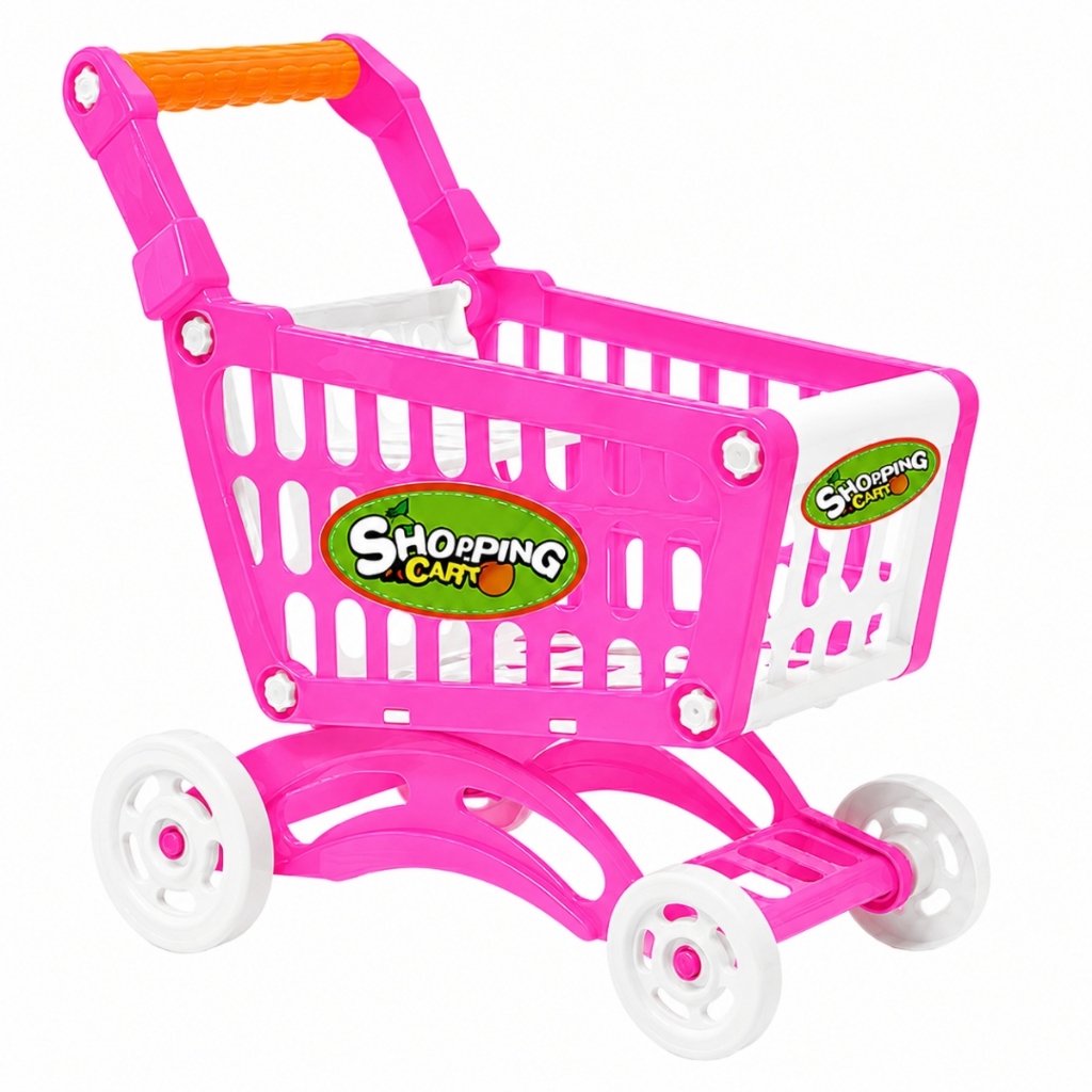 Brinquedo Carrinho de Compras Rosa Market Supermercado - Castela
