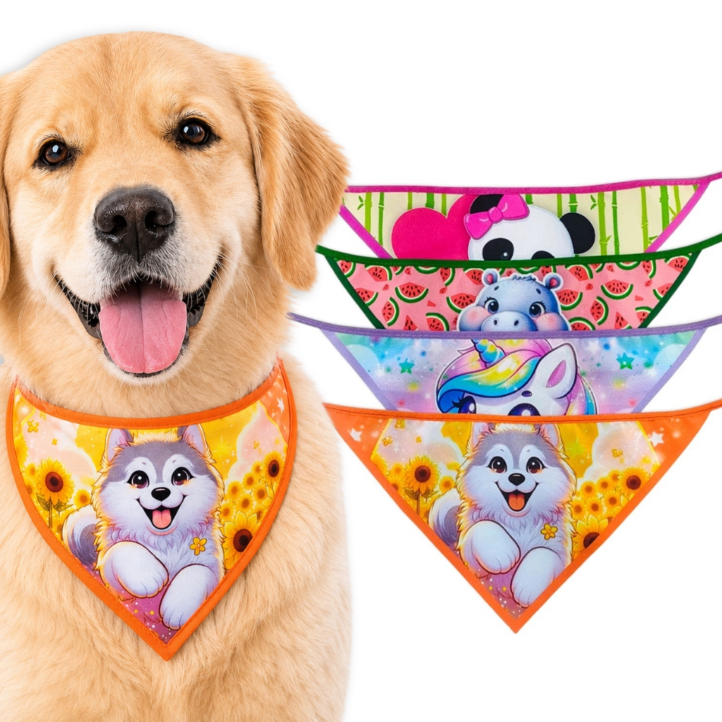 Kit Bandana Pet Atacado 10 30 50 Unidades Banho e Tosa Pet Shop Cachorro e Gato Fêmea