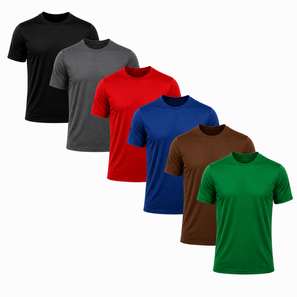 Kit 05/10 Camisetas Dry Fit Masculina Academia Treino Corrida Respirável Leve Cores Sortidas