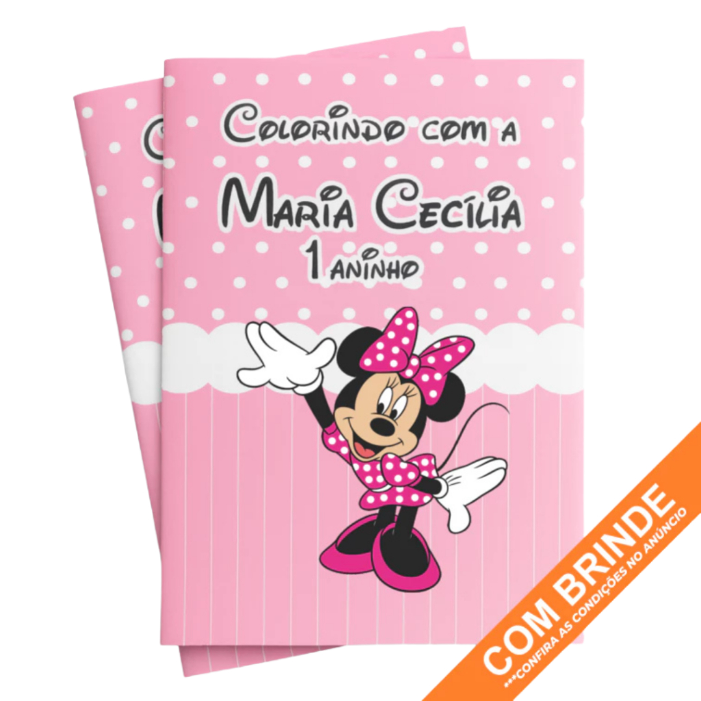 Livrinho de Colorir Personalizado A6 ou A5 com Nome | Lembrancinha Infantil Aniversário | Kit 10, 20, 26 ou 30 Unidades