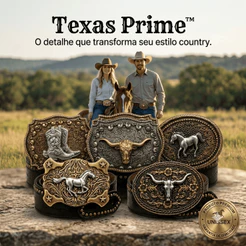 Cinto Cowboy Country Unissex | Fivela Western Cavalo Rodeio Vaquejada Premium