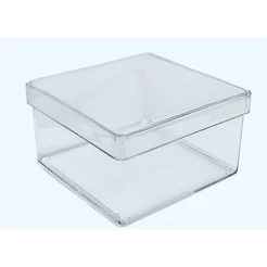 KIT 10/20 e 30 Caixinhas Acrílicas 7x7 Transparentes para Personalização e Lembrancinhas