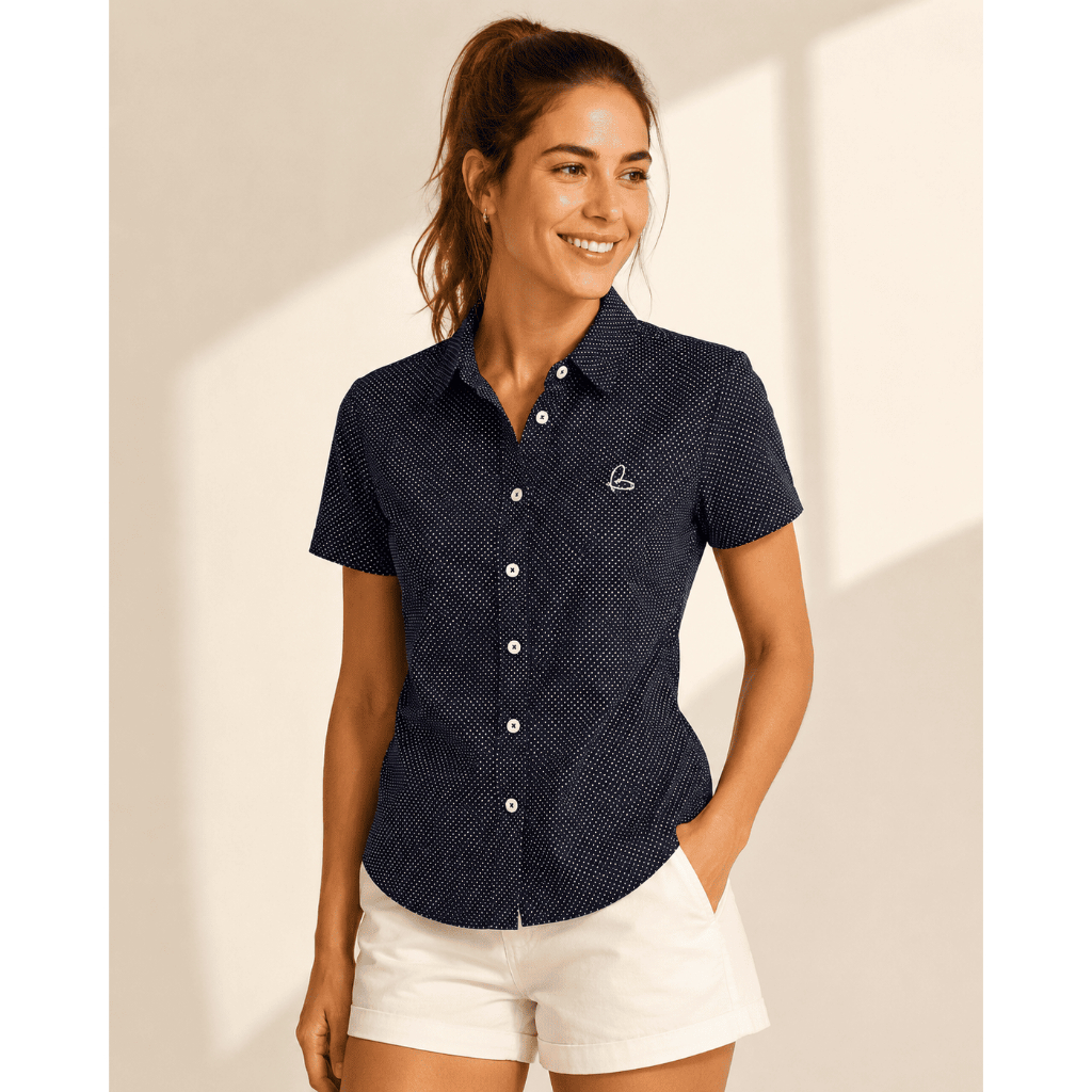 CAMISETE TRICOLINE POA MANGA CURTA BOTÕES