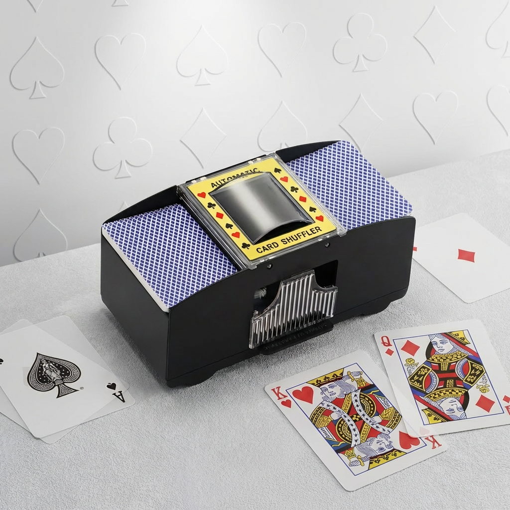 Embaralhadora Automática de Cartas Elétrica a Pilha Misturador de Baralho Pôquer Truco Uno Canastra