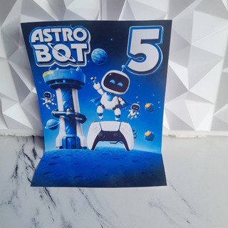 Fundo de sacola transparente Astrobot personalizado, lembrancinha de festa aniversario