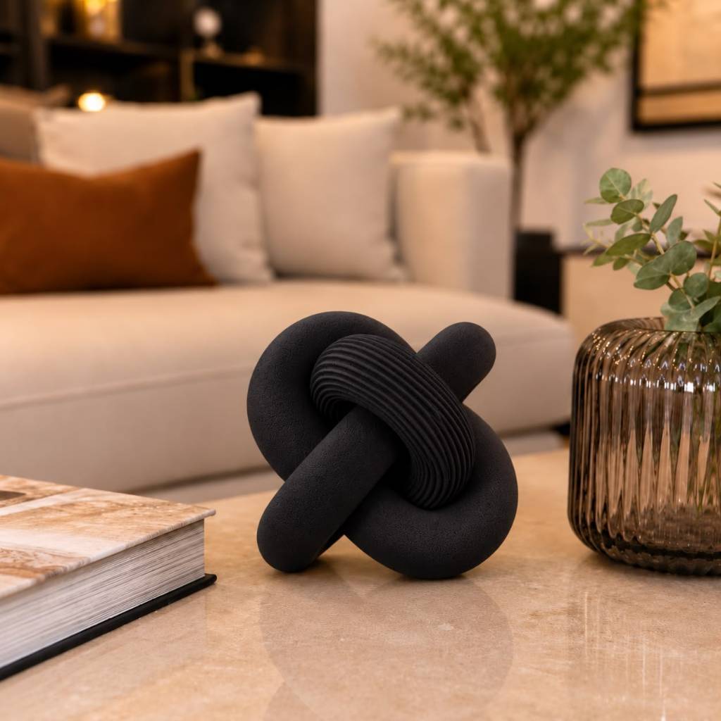 Escultura Decorativa Nó Minimalista Moderna Ornamento para Sala Quarto Escritório Decoração Luxo Casa — imagem 2 de 2