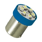 Lâmpada LED 67 24V 1.8W 6 LEDs 1 Polo - Azul