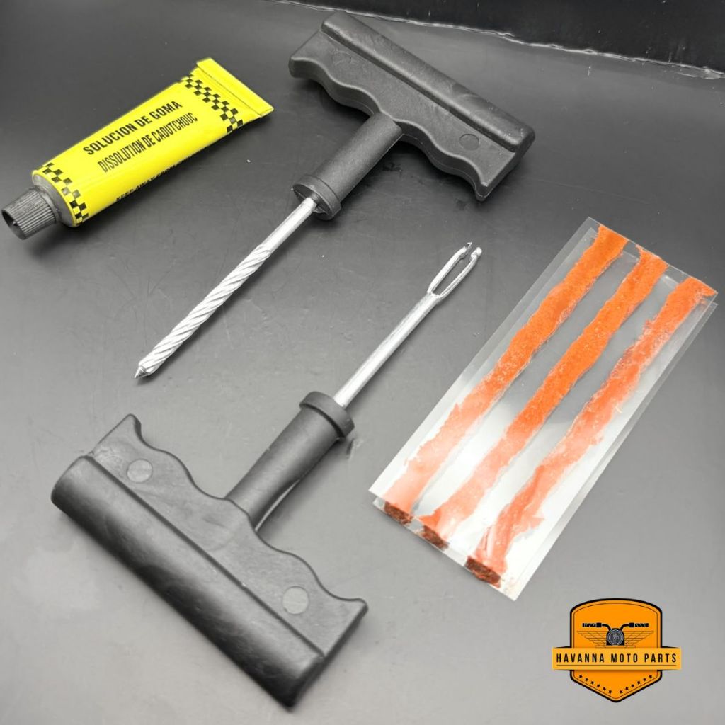Kit Ferramentas Reparo P/ Conserto de Pneus Sem Câmara