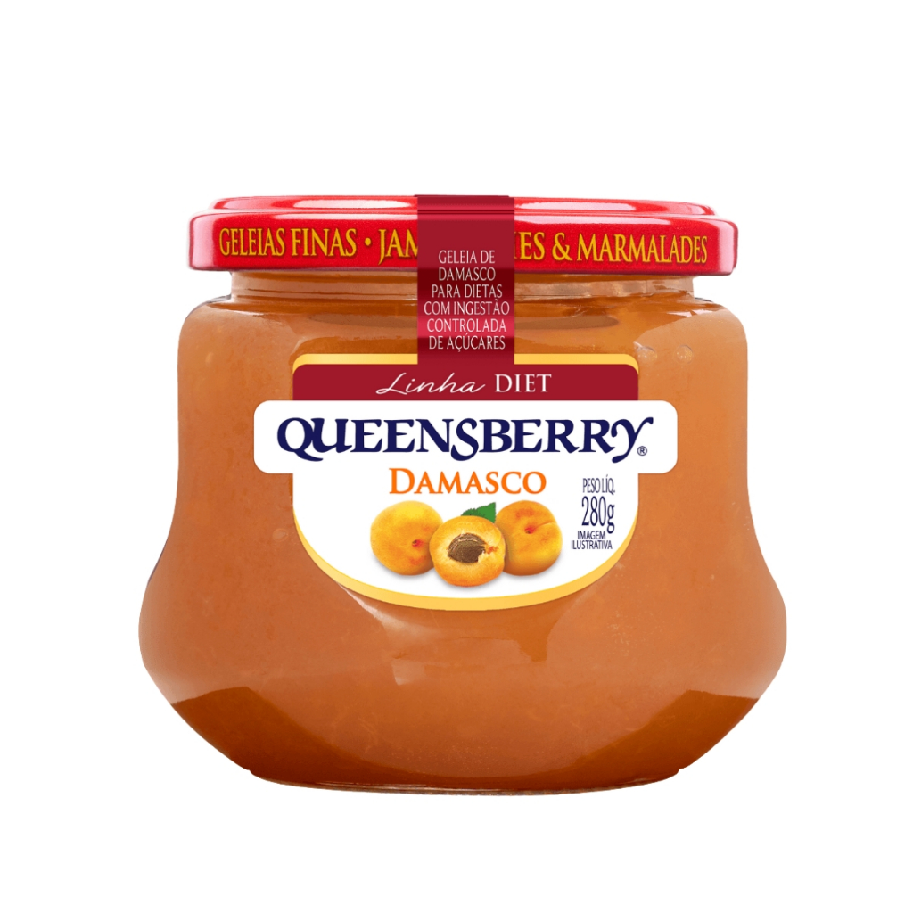 Geleia Diet Queensberry Damasco em Jarra 280g