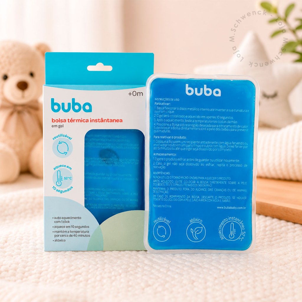 Bolsa Térmica Gel Buba Reutilizável Aquecimento Instantâneo