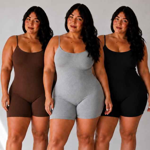 Macaquinho Plus Size Feminino Suplex Casual Confortável