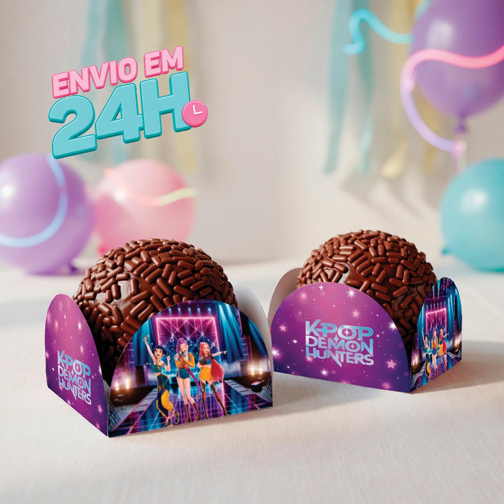 Forminha de Doces Guerreiras do KPOP Personalizada no Tema| Lembrancinha de Festa | Aniversário | Porta Doce Festa