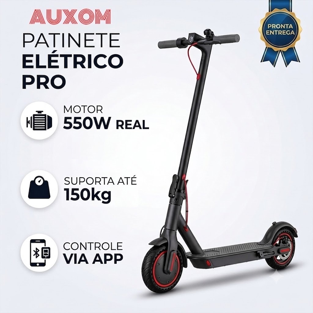 Patinete Elétrico Scooter Para Adultos 550W Capacidade de Carga de 150KG