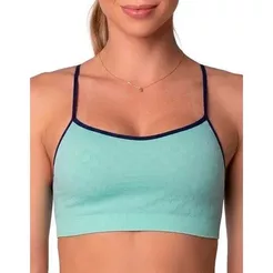 Top Selene Com Bojo Removível Feminino Fitness Alça Fina Costas Nua Aberta Academia Esportivo Treino