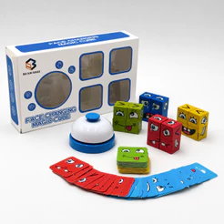 Jogo Cubo Das Emoções Cara Careta Cartas Quebra Cabeça