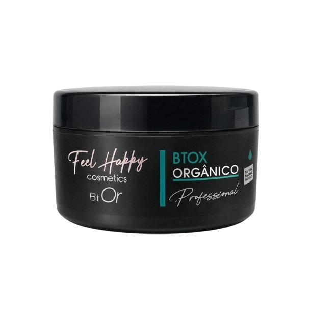 Mascara Capilar Anti Frizz BTox Orgânico Sem Formol 250gr Feel Happy