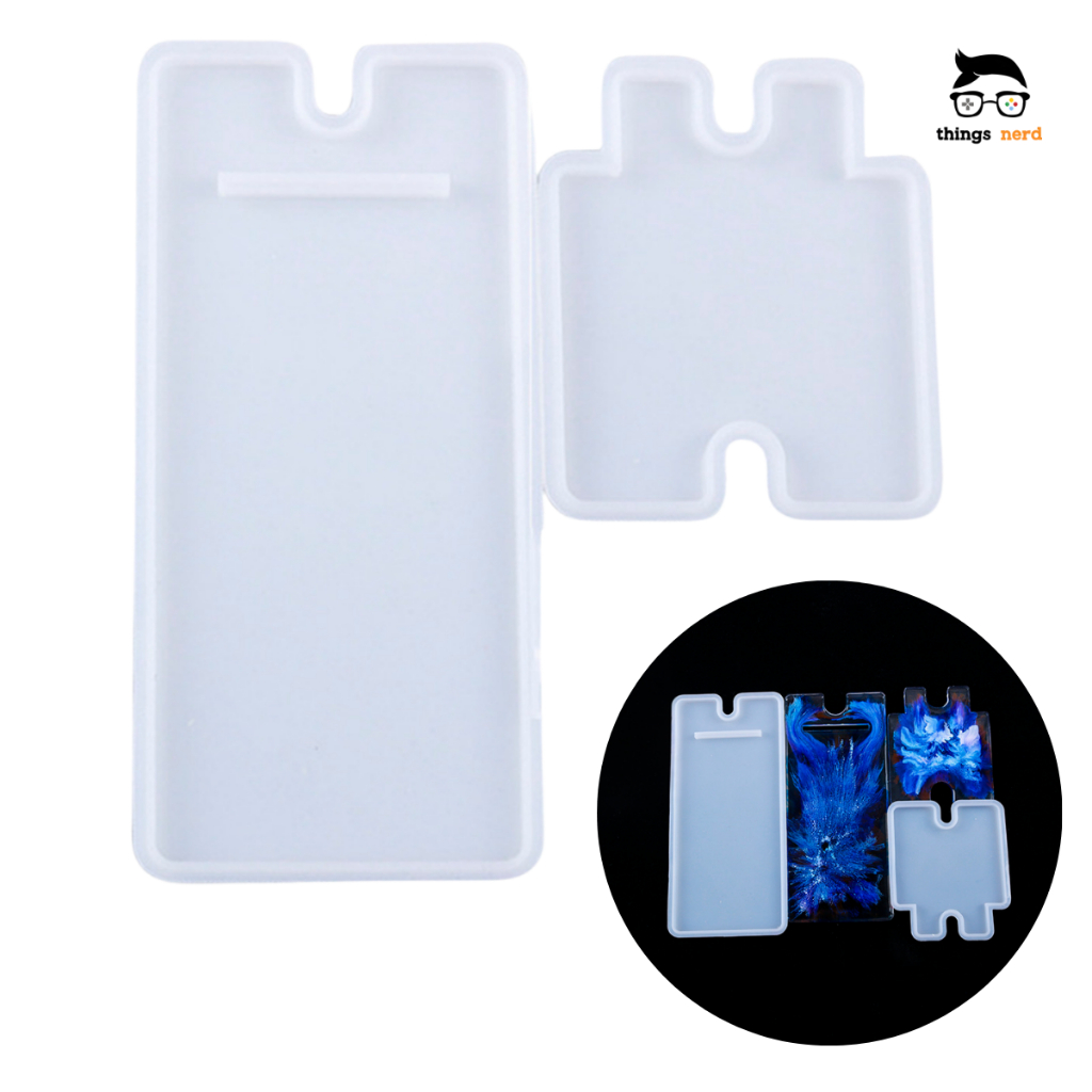 Forma Molde Silicone Formato Suporte Celular Apoio Resina Epoxi Artesanato Personalizado Retangular