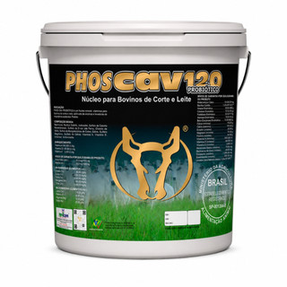PHOSCAV 120 Probiótico Agrocave Núcleo Mineral Vitamínico para Bovinos Corte e Leite 5kg 10kg 20kg