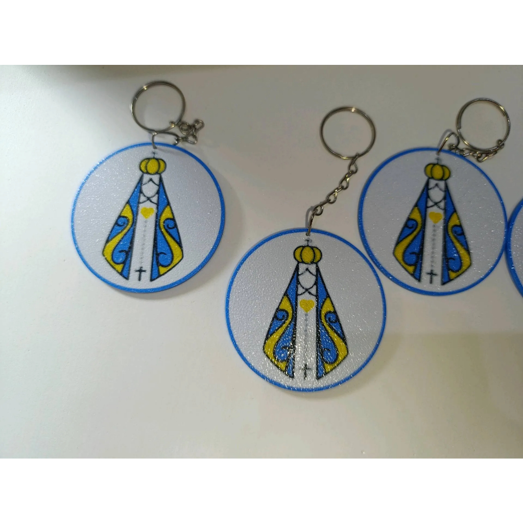 Chaveiro Nossa Senhora Aparecida Padroeira do Brasil Religioso Presente Fé Católica - Impressão 3D