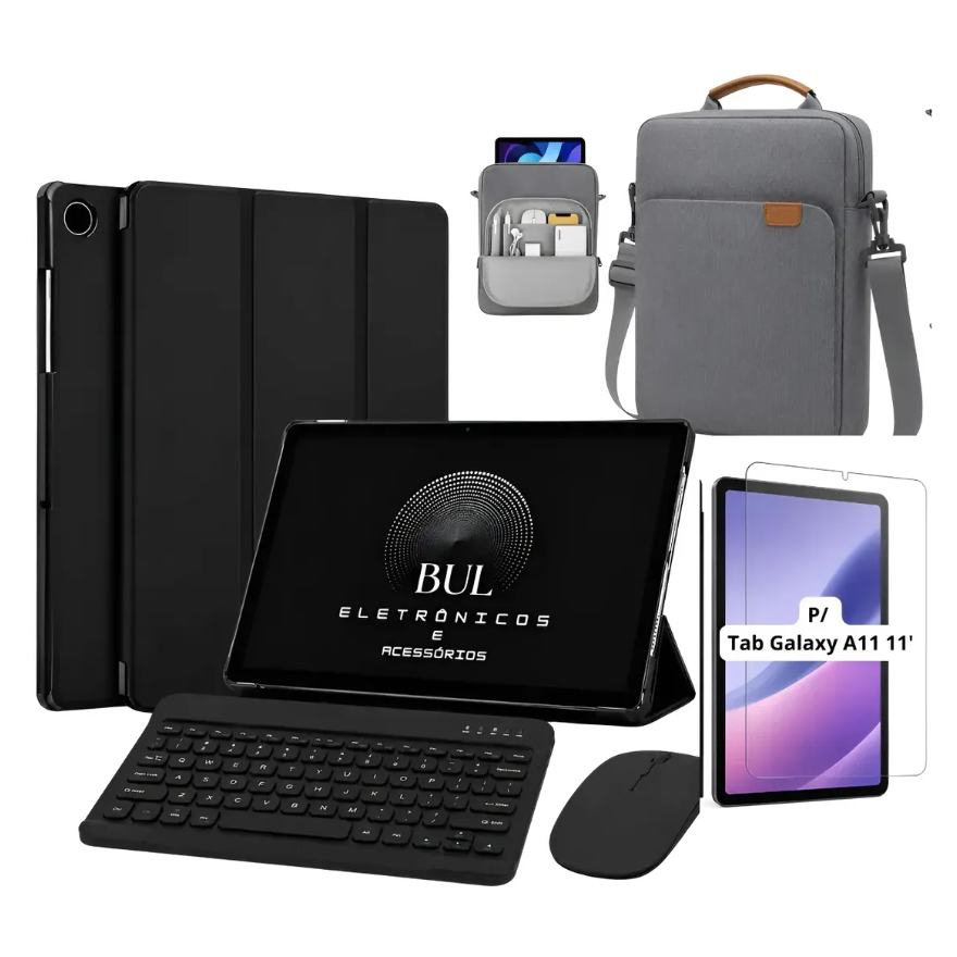 Kit Case + Teclado E Mouse + Bolsa P/ Tab Galaxy A9 11'
