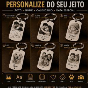 Chaveiro Personalizado Com Foto Nome Data Personalizado com Datas Especiais Chaveiro Para Presente