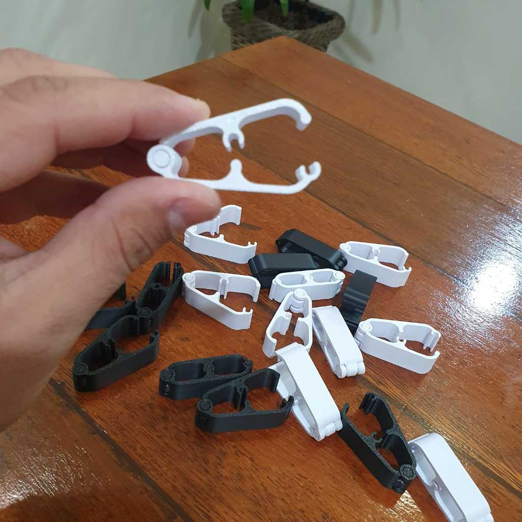 Organizador de Fios com Clip Click Prendedor de Cabos Organizador Mesa e Escritório | Impressão 3D