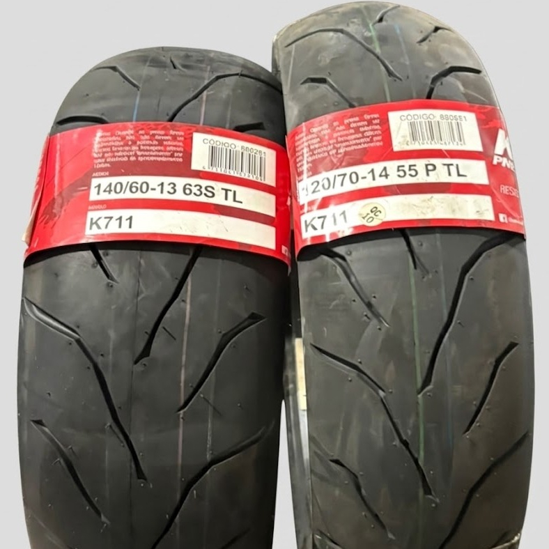 Par Pneu PCX 120/70-14 + 140/60-13 Kenda K711 Scooter Cruisym 300 Dianteiro Traseiro