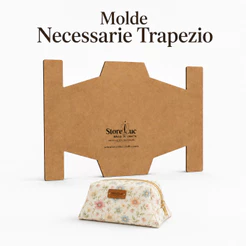 Molde Necessarie Trapezio para Patchwork MDF 3MM Costura Criativa.