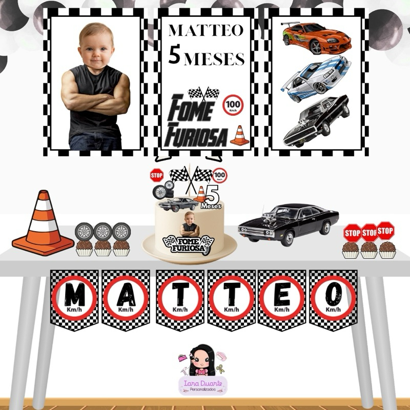 KIT SÓ UM BOLINHO FOME FURIOSA - Kit Festa Personalizado - Aniversário Infantil e Mesversario