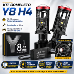 [1 Par] Lâmpada LED para carro Y8 H4 Lâmpada LED para farol