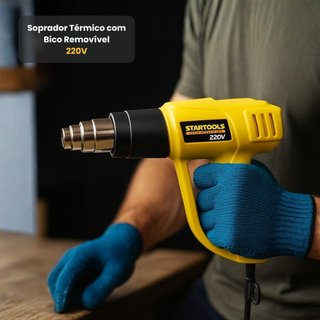 Soprador Térmico 2000W 220/127V Pistola de Ar Quente Profissional com Bico Removível