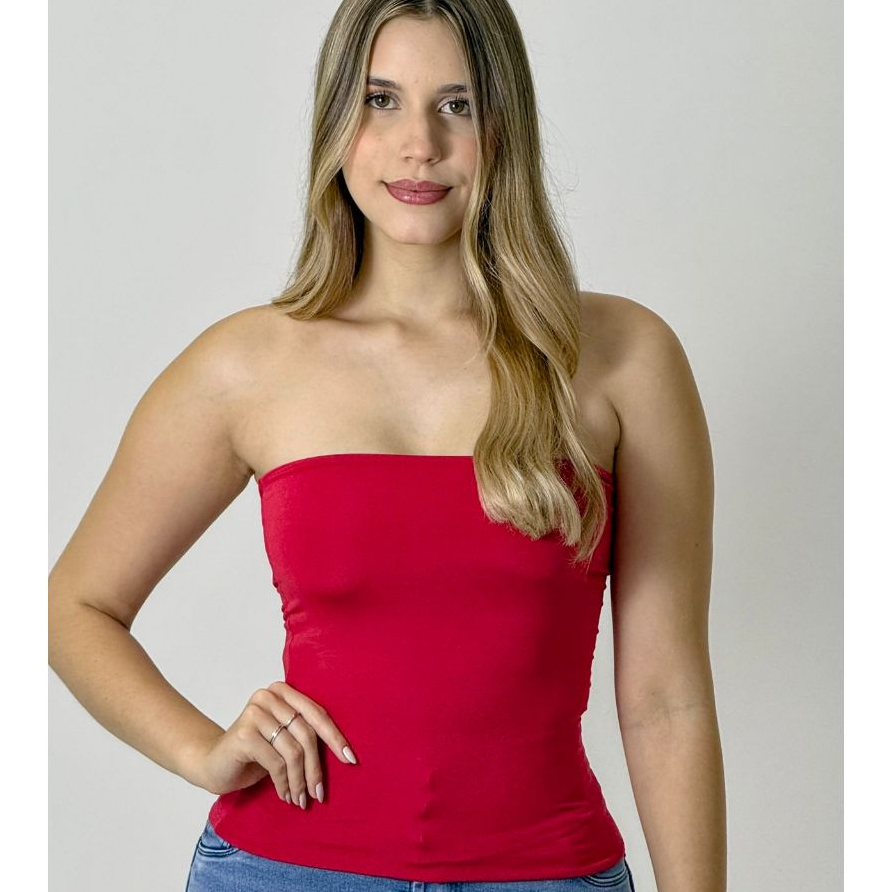 TOMARA QUE CAIA TOP TUBE ALONGADO EM SUPLEX 100% FORRADO SUSTENTA PERFEITO E CONFORTAVEL