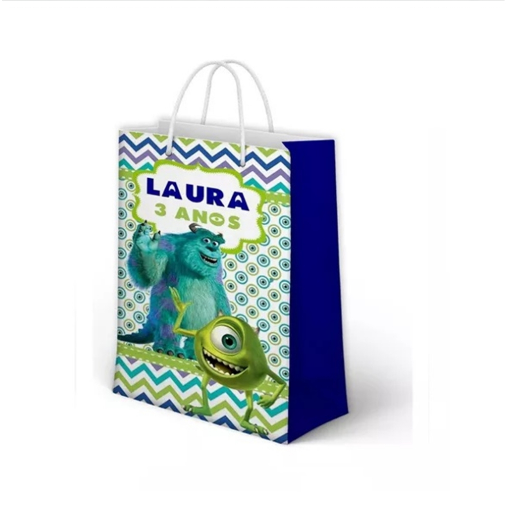 Sacolinha Monstros SA Personalizada para Aniversário/ Lembrancinha Festa Infantil / Qualquer nome e idade