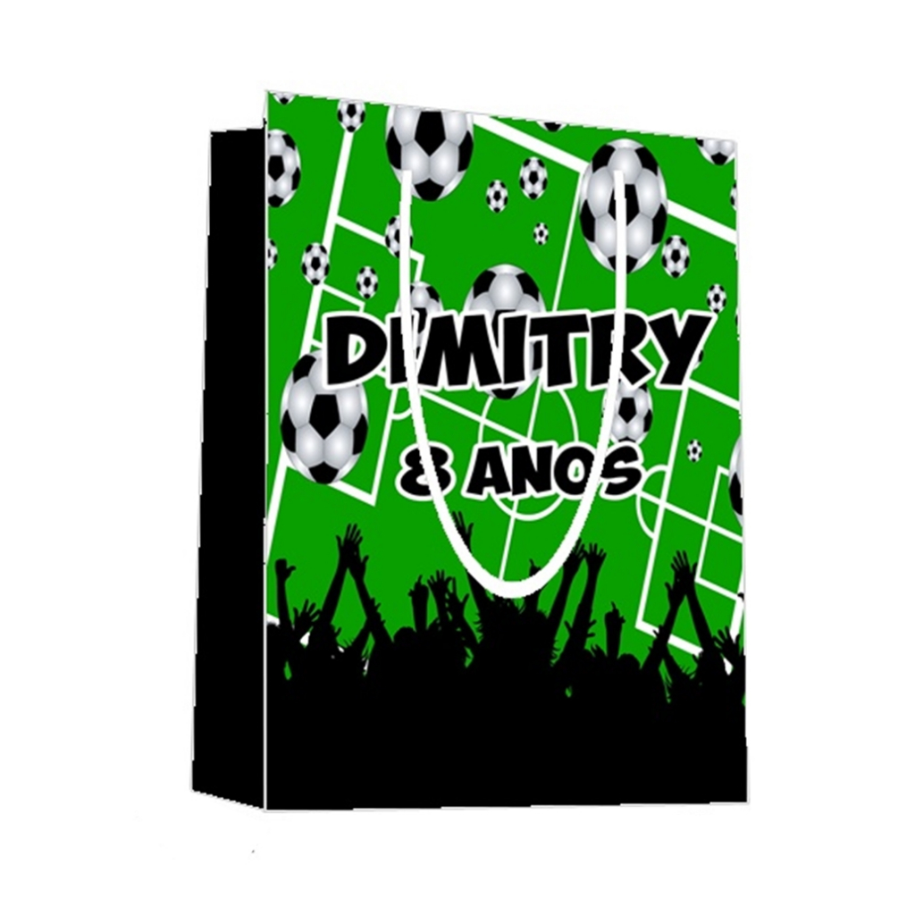 Sacolinha Futebol Personalizada para Aniversário/ Lembrancinha Festa Infantil / Qualquer nome e idade