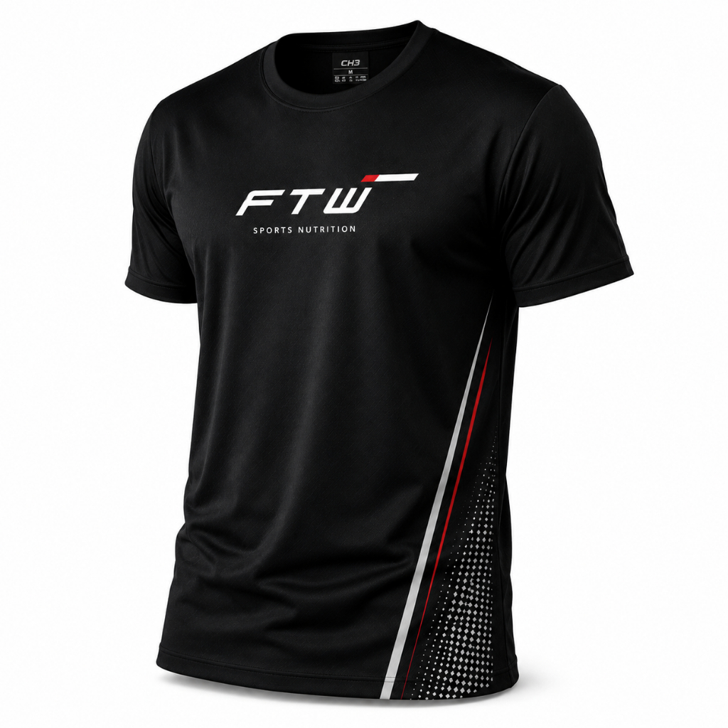 Camiseta Dry Fit Masculina Preta Academia Musculação Corrida Treino Fitness Esportiva Performance Premium