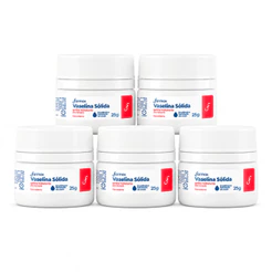Kit 5un Vaselina Solida Farmax Geleia 25g