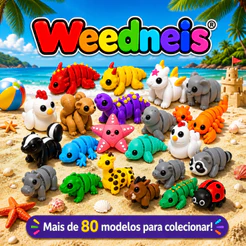 Kits Mini Animais Articulados Flexíveis Sortidos +80 Modelos Colecionáveis Brinquedo Educativo