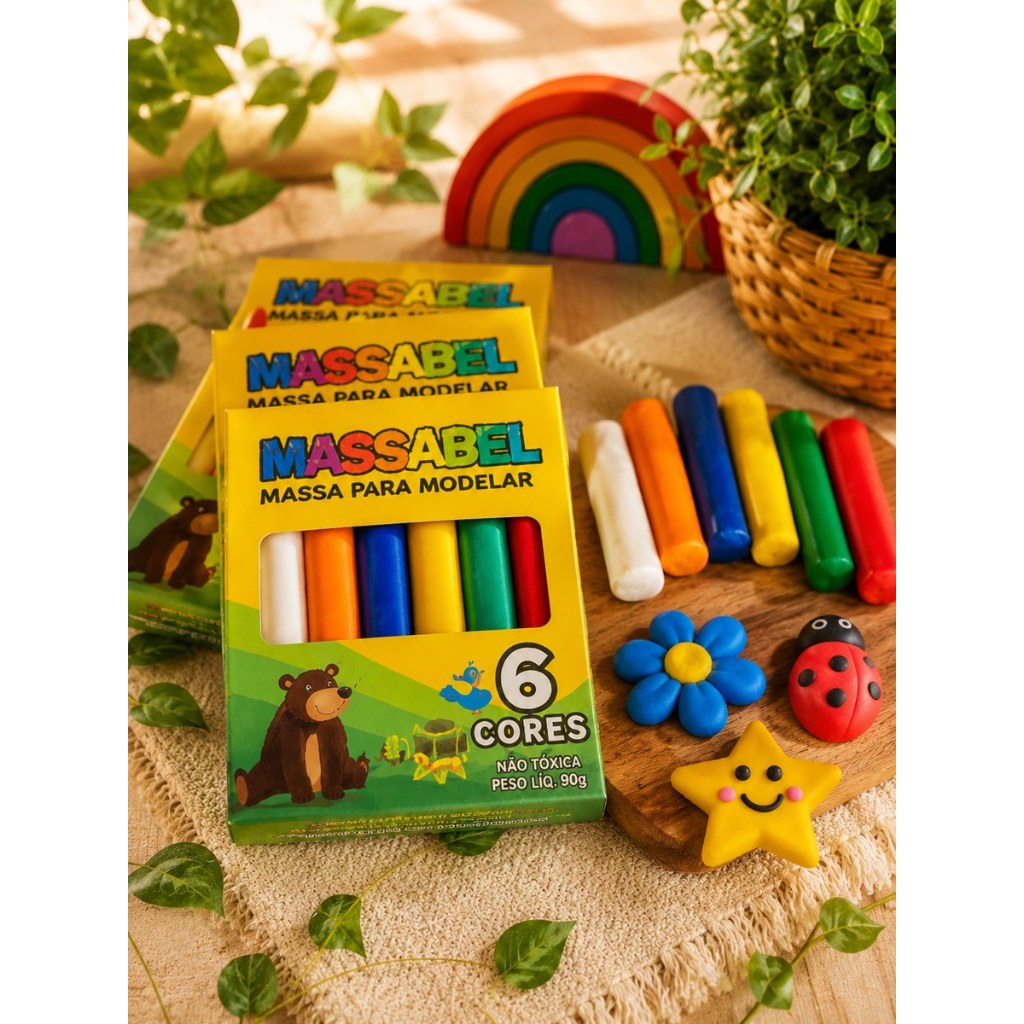 Kit 42 Unidades Massinha de Modelar Cores Diferentes Colorida Festa Lembrancinha Aniversario Prenda · foto 2