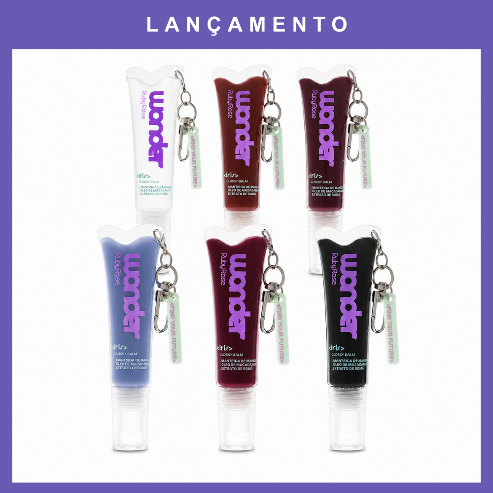 Lançamento Glossy Balm Iris Wonder By Ruby Rose HBL6413 - Protege Os Labios