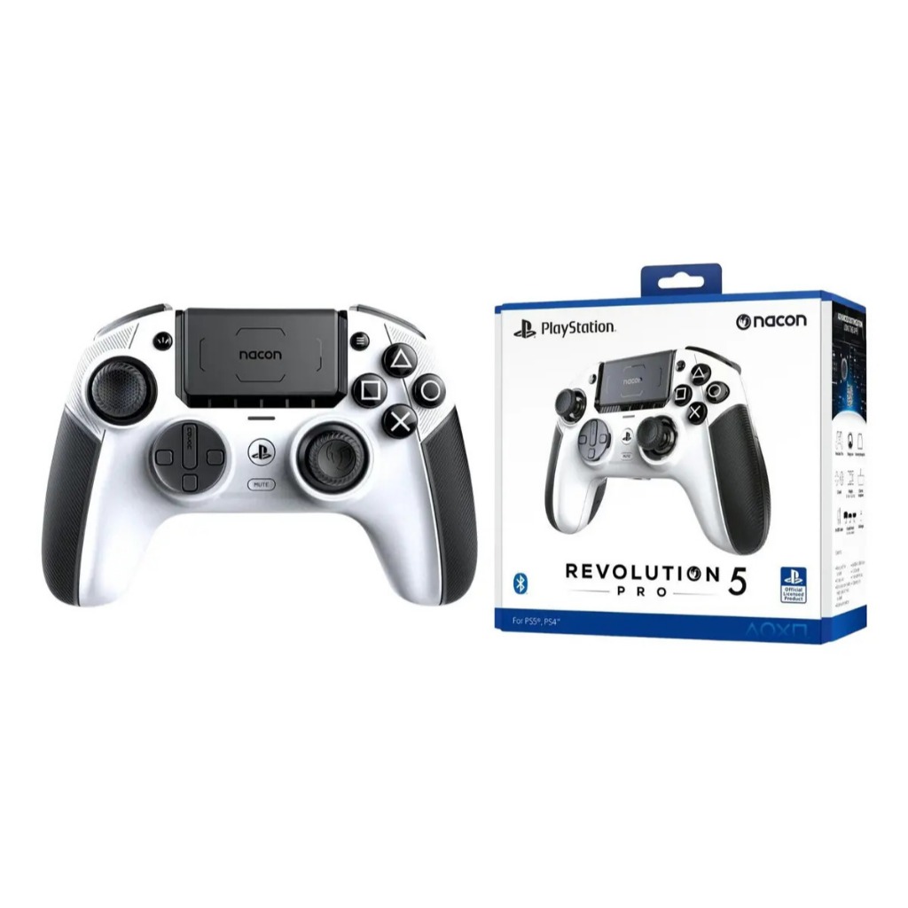 Controle Nacon Revolution Pro 5 Branco - PS4 e PS5 Bluetooth