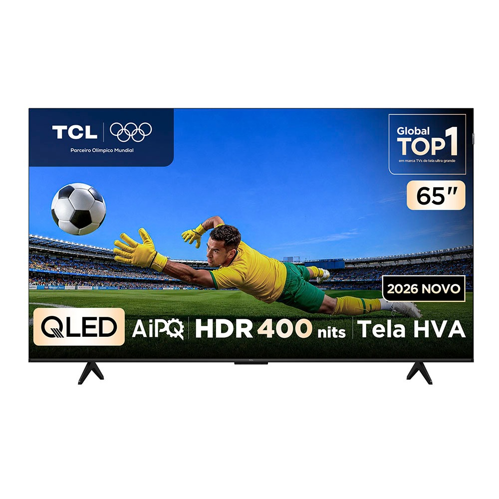 Smart TV TCL 65 Polegadas 65P7L QLED 4K Google TV Chromecast Dolby Vision Dolby Atmos