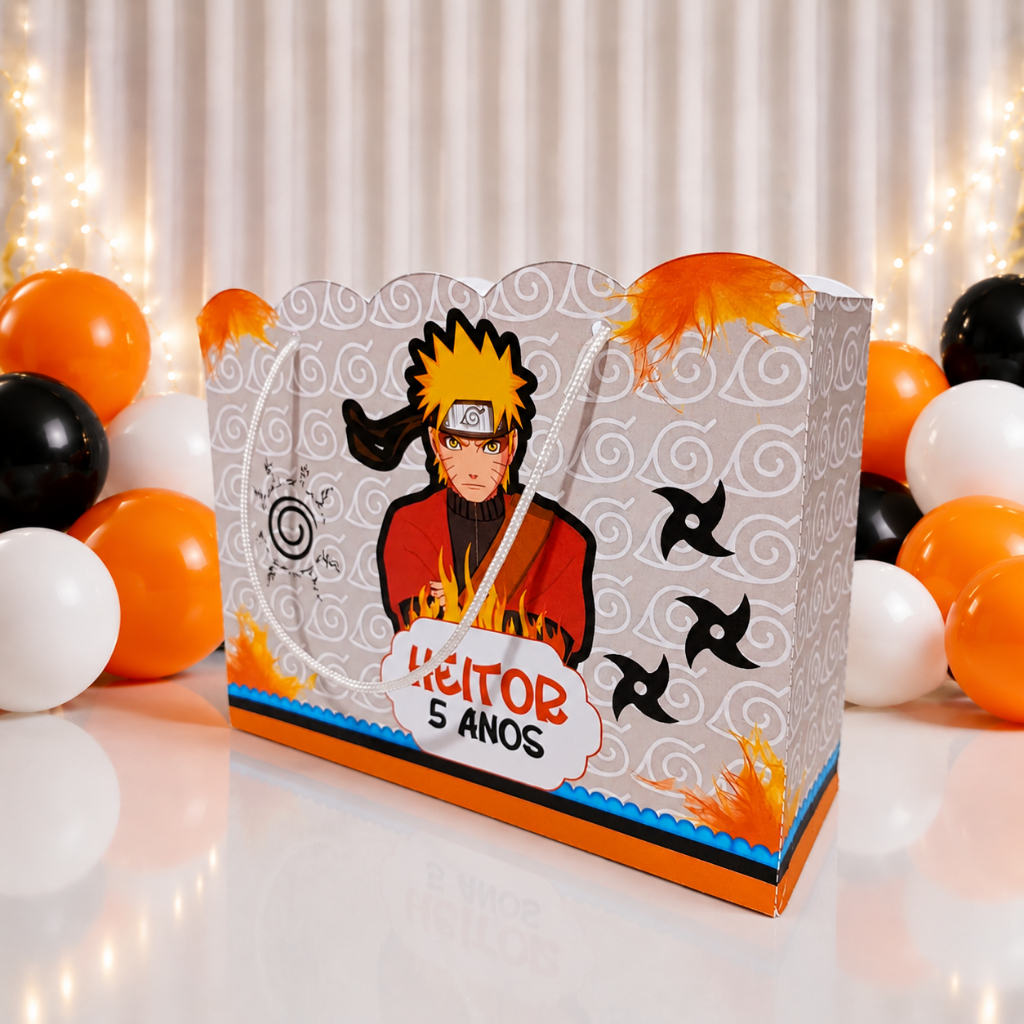Sacolinha Surpresa Naruto Personalizado  Lembrancinha Aniversário Festa Infantil
