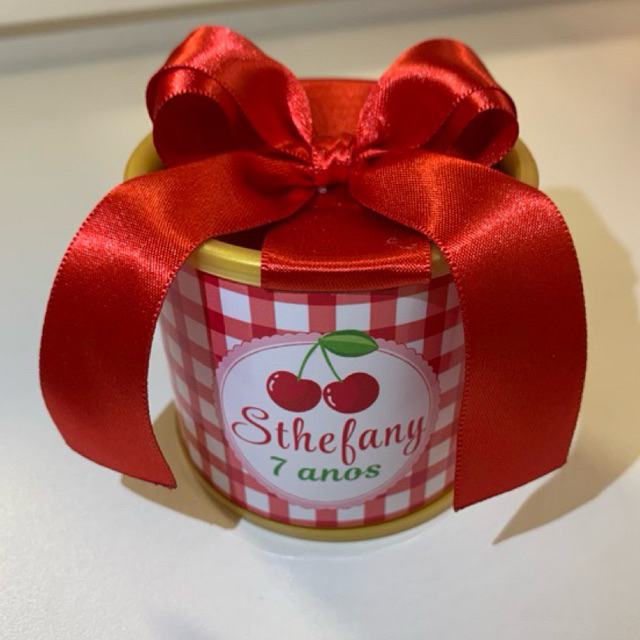 Kit Tubolatas personalizadas CEREJA - Lembrancinha Maternidade/ chá de bebê/ festa infantil - 5x6 /FAZEMOS QUALQUER TEMA